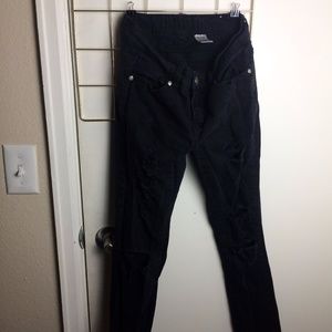 V.I.P. Ripped Black Skinny Jeans